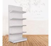 WJFTODAY Estantería de Pared Tipo góndola de 5 estantes para Tiendas minoristas: estantes de conveniencia, para Tiendas de conveniencia, comestibles, Suministros de Oficina o licorerías (B, 90 * 43*)