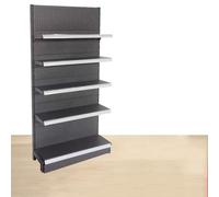 WJFTODAY Estantería de Pared Tipo góndola de 5 estantes para Tiendas minoristas: estantes de conveniencia, para Tiendas de conveniencia, comestibles, Suministros de Oficina o licorerías (A, 120 x 43)