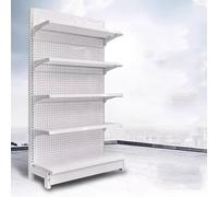 WJFTODAY Estantería de Pared Tipo góndola de 5 estantes para Tiendas minoristas: estantescia, para Tiendas de conveniencia, comestibles, Suministros de Oficina o licorerías (tamaño: 90 x 43 x 135 cm)