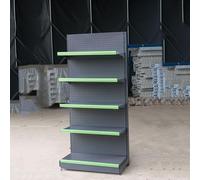 WJFTODAY Estantería de Pared Tipo góndola de 5 estantes para Tiendas minoristas: estantesniencia, para Tiendas de conveniencia, comestibles, Suministros de Oficina o licorerías (D, 120 x 43 x 165 cm)