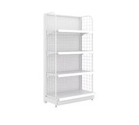 WJFTODAY Estantería de Pared Tipo góndola para Comercio minorista: estantes Combinados deercio minorista: estantes Combinados de conveniencia con Rejilla para supermercados (Blanco, 62 x 36 x 165 cm)