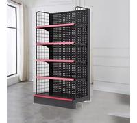 WJFTODAY Estantería góndola para supermercados - Estantería Negra con Rejilla - 62 x 36 XA con Rejilla - 62 x 36 x 135 cm - Estantes Combinados de conveniencia para supermercados y Tiendas minoristas