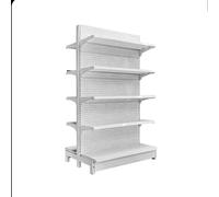 WJFTODAY Estantería góndola para Tiendas minoristas: 5 estantes, Expositor de una Sola caermercados, Tiendas de conveniencia, comestibles, artículos de Oficina y licorerías (Blanca, 90 x 80 x 135 cm)