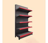 WJFTODAY Estantería góndola para Tiendas minoristas - Estantes Negros para supermercados s, Unidad de Pared versátil para licorería, artículos de Oficina y Tiendas de conveniencia (120 x 43 x 165 cm)