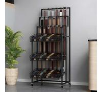 WJFTODAY Estantes de supermercado/estantes para refrigerios, para Tiendas de convenienciaendas de conveniencia, Suministros de Oficina o licorerías (Negro, 60 x 45 x 150 cm/23,6 x 17,7 x 59 Pulgadas)