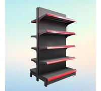 WJFTODAY Estantes de supermercado Resistentes, gabinete de Isla Central, Expositor de dulgaraje, estantería Comercial para Tiendas minoristas, supermercados, farmacias, G (Grizzly - 90 x 80 x 135 cm)