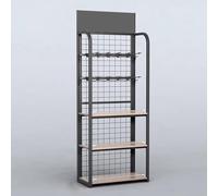 WJFTODAY Expositor de pie de 5 Niveles para Tiendas minoristas, de 24,6 Pulgadas de anchoas de Ancho, con Ganchos, para Papas Fritas y Snacks, de Metal, Multifuncional, para supermercados, Tiendas, B