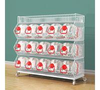 WJFTODAY Expositor Grande de Frutas y Verduras de 4 y 5 Niveles, Estante Comercial de Sup para Bolsas de Papas Fritas para Tiendas de conveniencia (4 Niveles - 60 x 45 x 110 cm/23,6 x 17,75 Pulgadas)