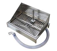 WJFTODAY Inodoro de Acero Inoxidable con autodescarga para Mascotas, con Valla y Poste exoste extraíbles: solución para el Entrenamiento de Perros y Gatos en Interiores y Exteriores (70 x 50 x 10 cm)