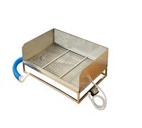 WJFTODAY Inodoro de acero inoxidable para perros, inodoro automático para perros, caja de arena para mascotas, bandeja lavable para interiores para perros (110 x 75 cm)