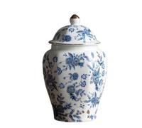 WJFTODAY Jarrón de Jengibre, Tarro de Almacenamiento, jarrón Moderno, Tarro de Jengibre dapa, floreros Decorativos, tarros de Templo de Porcelana, recipientes, tarros Decorativos, tarros de Jengibre,