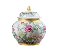 WJFTODAY Jarrón de Jengibre, Tarro de Almacenamiento, Tarro de Jengibre Decorativo de CER decoración del hogar, Tarro de Templo de Porcelana China, tarros Decorativos de cerámica, tarros de Jengibre,