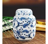 WJFTODAY Jarrones de Porcelana, florero clásico de cerámica, Tarro de Jengibre Chino, tems de Porcelana, florero clásico de cerámica, Tarro de Jengibre Chino, Templo Floral para decoración del hogar.