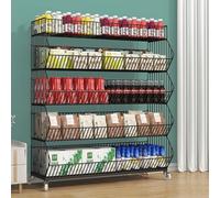 WJFTODAY Organizador de estantes para refrigerios de 4 y 5 Niveles para habitación, estanjes, Carrito de Almacenamiento de Alambre, Soporte para Bolsas de Papas Fritas (Color: Negro, tamaño: 120 x 45