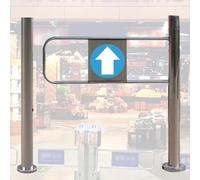 WJFTODAY Puerta automática de una Sola Hoja, con Entrada y Salida unidireccional, puertastas de Doble Empuje Que abren Solo hacia adentro, barreras de Acceso seguras para Mayor Seguridad y Comodidad.