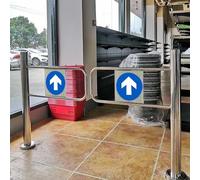 WJFTODAY Puerta batiente Manual Doble de 220 x 100 cm, Barrera de Seguridad con Cierre au Seguridad con Cierre automático para supermercados y cafeterías. Entrada unidireccional para Mayor Seguridad.