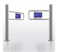 WJFTODAY Puerta de Rebote automática Ancha de Acero Inoxidable, Puerta de Acceso unidirec Tienda, Portal de Seguridad de Resorte de Alta Resistencia, Puerta de Entrada de Seguridad para Uso Comercial