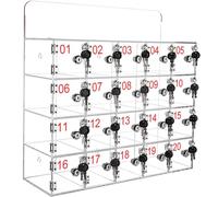 WJFTODAY Taquilla Transparente para Guardar teléfonos móviles con Compartimentos numeradotimentos numerados y Cerradura. Ideal para escuelas, fábricas y Salas de Examen. Una solución de Seguridad 20.