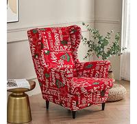 WJHDWYD 2 Piezas Fundas Elásticas for Sillón con Orejas, Funda for Sofá de 1 Plaza con Funda de Cojín, Extraíble y Lavable for Bar, Sala de Estar, Dormitorio, Recepción(A)