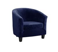 WJHDWYD Funda de sillón Universal con cojín Separado, elástica, de Terciopelo, for Bar, Sala de Estar, Dormitorio, recepción.(BLU Tibetano)