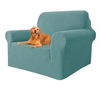 WJHDWYD Funda de sofá de 1 Plaza con reposabrazos, elástica y Lavable, antiarañazos for Perros y Mascotas(Azzurro,1 Posto)