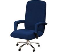 WJHDWYD Funda elástica for Silla de Oficina con Fundas for reposabrazos sillones, Silla de Ordenador extraíble Lavable, Tela Jacquard de Licra Silla giratoria(A1,Grande)