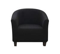 WJHDWYD Funda elástica for sillón Chesterfield, Funda for sillón de cóctel, Silla Antideslizante de Jacquard Universal extraíble y Lavable, sofá for Silla de bañera(Nero)