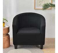 WJHDWYD Funda elástica Universal for sillón de 1 Plaza, sillón Chesterfield Cocktail Club, Lavable, extraíble, Antideslizante, con reposabrazos(Nero)