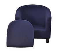 WJHDWYD Funda for Silla Chesterfield Funda for sillón Club sillón Convertible(Bleu Marine)