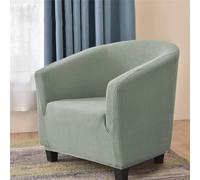 WJHDWYD Funda for sillón Chesterfield Convertible, Funda for sillón de 1 Plaza de Color sólido Jacquard elástico, Lounge Club, fácil de Instalar y Lavar(Menthe Verte)