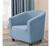 WJHDWYD Funda for sillón Chesterfield Convertible, Funda for sillón de 1 Plaza de Color sólido Jacquard elástico, Lounge Club, fácil de Instalar y Lavar(Bleu)