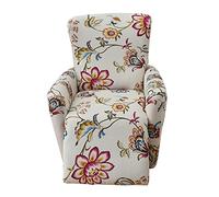 WJHDWYD Funda for sillón reclinable Relajante, Funda elástica Completa for sillón de 4 Piezas 1 Plaza con Bolsillos(Danza Dei Fiori)