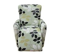 WJHDWYD Funda for sillón reclinable Relajante, Funda elástica Completa for sillón de 4 Piezas 1 Plaza con Bolsillos(Foglie D'estate)