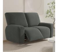 WJHDWYD Funda for sillón Relax reclinable eléctrico Universal, Funda elástica for sillón de 2 Plazas con Bolsillos, Relax Lavables extraíbles(Antracite,2 Posto)