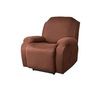 WJHDWYD Funda for sillón Relax reclinable eléctrico Universal, Funda elástica for sillón de 2 Plazas con Bolsillos, Relax Lavables extraíbles(Marrone,1 Posto)