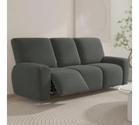 WJHDWYD Funda for sillón Relax reclinable eléctrico Universal, Funda elástica for sillón de 2 Plazas con Bolsillos, Relax Lavables extraíbles(Antracite,3 Posto)