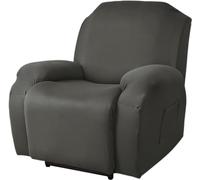WJHDWYD Funda for sillón Relax reclinable eléctrico Universal, Funda elástica for sillón de 2 Plazas con Bolsillos, Relax Lavables extraíbles(Rosso,1 Posto)