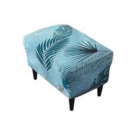 WJHDWYD Funda otomana Rectangular elástica, Funda otomana de Spandex, for reposapiés de sillón con Estampado Moderno for Sala de Estar, taburetes Lavables Suaves(A1)