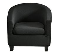 WJHDWYD Fundas for Asientos de sillón de Club, 2 Piezas, Fundas for sillón de 1 Plaza(Nero)