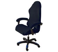 WJHDWYD Fundas for sillas de Juegos de Terciopelo elástico, Silla de Oficina extraíble conreposabrazos, Fundas Lavables for sillas for Juegos,(Bleu Marine)