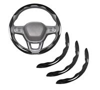 WJHVNH 3 Piezas Funda para Volante para Kia K3 Forte Cerato GT 2021 2022 2023 2024 2025 2026, Antideslizante Funda Volante Protector Coche Interior Accesorios,Black