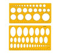 WJI 2 piezas plantillas de dibujo,plantillas para dibujar,Simple y práctico, no es fácil de romper, satisface sus necesidades de diseño, adecuado para la oficina, el hogar, la escuela