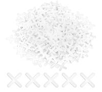 WJIAAA 500 unidades de cruces de azulejos blancos, separadores de PVC de 3 mm, cruces de juntas en forma de cruz para una colocación precisa de azulejos en pared y suelo