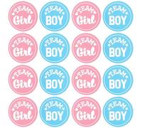 WJIAAA Gender Reveal Party Stickers, 100 Count Pink and Blue Team Boy and Girl Voting Self-Adhesive Labels für Partyeinladungen und Votation Spiele Reveal Party und Baby Showers