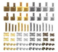 WJIAAA Tapón de cremallera, 80 piezas de repuesto de tope inferior, pasadores de inserción de cremallera y deslizadores para chaquetas, abrigos (4 tamaños, 4 colores, reemplazo de costura de bricolaje