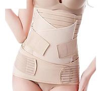 WJIAYAO Carpeta para el vientre Cinturón De Recuperación Soporte Posparto 3 En 1, Faja Ajustable, Banda La Cintura Del Vientre, Pelvis Después Nacimiento para parto recuperación de cesárea(L)