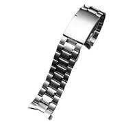 WJIAYAO Correa de reloj de metal Correa de reloj acero inoxidable for hombre, correa liberación rápida, pulsera cadena metal(B Silver,24mm)