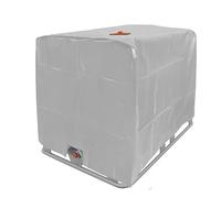 WJIAYAO Cubierta para Tanque de Agua Contenedor IBC de 1000 litros, Cubierta Impermeable y a Prueba de Polvo de Papel de Aluminio, Tanque de Agua de Lluvia, Oxford(Silver)