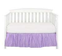 WJIAYAO Faldón de Cuna Falda de Cuna, sábanas Blancas, Volantes, Accesorio for habitación Infantil, Colcha for niños pequeños(Purple,78x 143 x 50 cm)