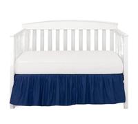 WJIAYAO Faldón de Cuna Falda de Cuna, sábanas Blancas, Volantes, Accesorio for habitación Infantil, Colcha for niños pequeños(Dark Blue,60x 120 x 36 cm)